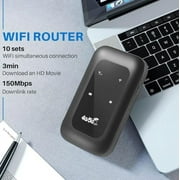 4G LTE Wireless Router Mobile WiFi Hotspot | Portable SIM Card Slot MIFI Device for Travel, Car, Home, Office | High Speed 150Mbps | Connect Multiple Devices Anywhere | Mini Compact | Easy Setup